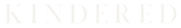 Kindered wordmark logo in white
